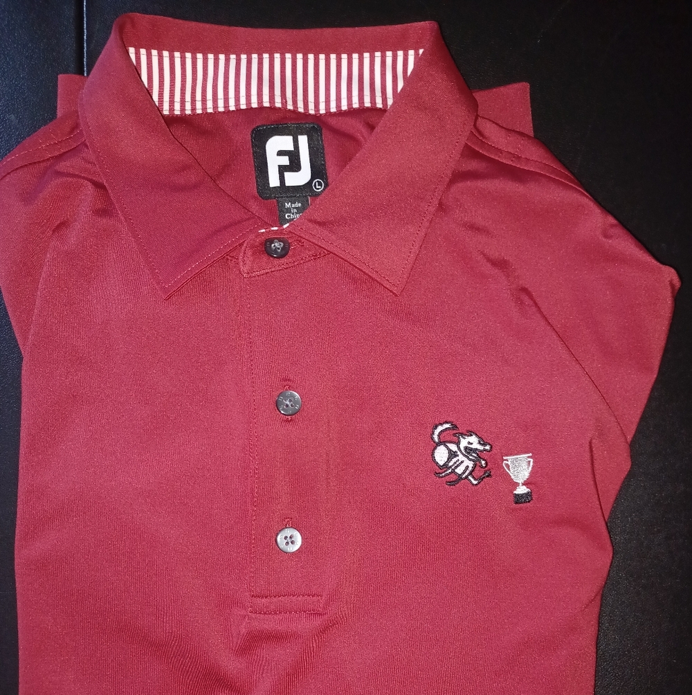 Mens FootJoy Polo Golf Shirt Size Large Red Lg
